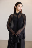 Beatrix Fairy White Semi-Transparent Cheongsam Top