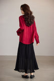 Aristocrat Aristocrat Red Jacquard Cheongsam Top