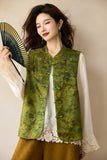 Andante Flower Yellow Jacquard Cheongsam Vest
