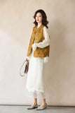 Andante Flower Yellow Jacquard Cheongsam Vest