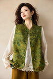 Andante Flower Yellow Jacquard Cheongsam Vest