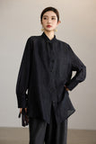 Boutique Black Jacquard Cheongsam Top
