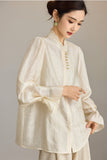 Kaida Crabapple Yellow Embroidered Cheongsam Top