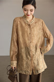 Kaida Crabapple Yellow Embroidered Cheongsam Top