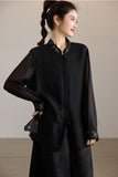Kaida Crabapple Yellow Embroidered Cheongsam Top