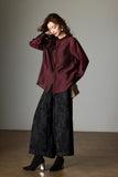 Priscilla Wide Leg Black Casual Pants Cheongsam