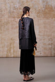 Zephyr Black Jacquard Cheongsam Top