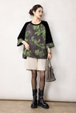 Galaxy Gray Green Jacquard Cheongsam Top