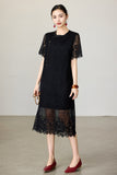 Henrietta Black Lace Cheongsam Dress
