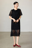 Henrietta Black Lace Cheongsam Dress