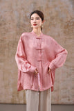 Glow Off White Jacquard Cheongsam Top