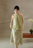 Patrician Green Mesh Layered Cheongsam Dress