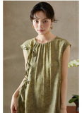 Sonnet Green Jacquard Cheongsam Dress