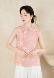 Prestige Green Floral Embroidered Cheongsam Top