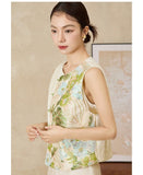 Ximena Ivory Beaded Embroidered Cheongsam Vest