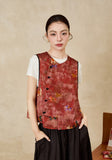 Bianca Red Jacquard Cheongsam Vest