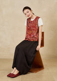 Bianca Red Jacquard Cheongsam Vest