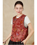 Bianca Red Jacquard Cheongsam Vest