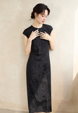Rayna Red Floral Jacquard Cheongsam Dress