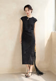 Rayna Red Floral Jacquard Cheongsam Dress