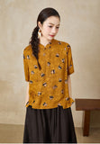 Gwen Yellow Jacquard Cheongsam Top