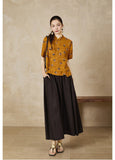 Gwen Yellow Jacquard Cheongsam Top