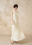 Villa Rice Apricot Floral Cheongsam Dress