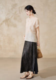Raffaella Beige Embroidered Cheongsam Top