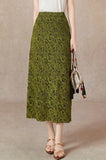 Daniella Brown Floral Print Cheongsam Skirt