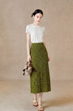 Daniella Brown Floral Print Cheongsam Skirt
