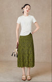 Daniella Brown Floral Print Cheongsam Skirt