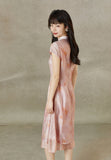 Anastasia Green Pink Embroidered Cheongsam Dress