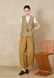 Begonia Light Green Jacquard Cheongsam Top