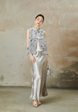 Mirabel Pink Velvet Modern Vest Cheongsam