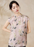 Hollyhock Pink Jacquard Cheongsam Top