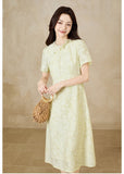 Adagio Green Floral Lace Cheongsam Dress