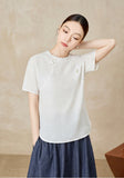 Patrician White Pink Diagonal Collar Cheongsam Top