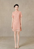 Sana Peach Orange Modern Cheongsam Dress