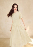 Cora Blue Jacquard Cheongsam Dress