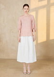 Daniella Pink Jacquard Cheongsam Top