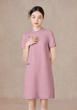 Sonnet Yellow A-Line Jacquard Cheongsam Dress
