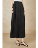 Flora Black Jacquard Cheongsam Skirt