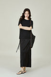 Flora Black Jacquard Cheongsam Skirt