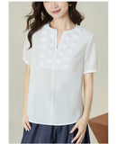 Dawn White Lace Loose Cheongsam Top
