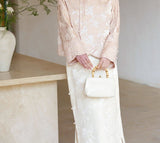 Mimosa Light Apricot Jacquard Cheongsam Top