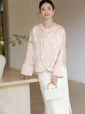 Mimosa Light Apricot Jacquard Cheongsam Top