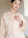 Mimosa Light Apricot Jacquard Cheongsam Top