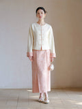 Daniella Crabapple Textured Cheongsam Top