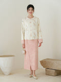 Iris Soft Apricot Relaxed Cheongsam Top