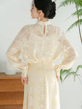 Alessandra 2-Piece Cloud Cherry Apricot Cheongsam Top